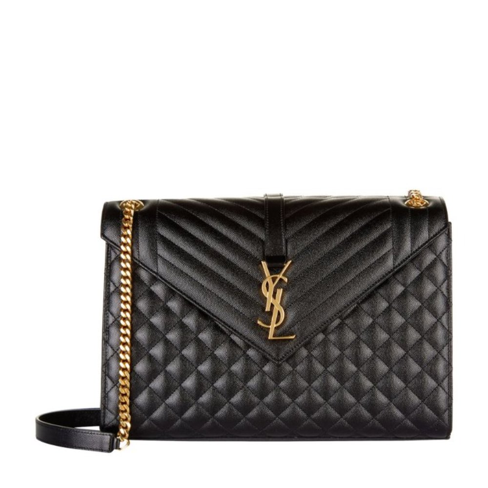 New Saint Laurent Large Black Envelope Bag